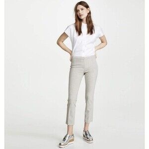 Theory‎ Classic Skinny Pant Viscose Plaid Size 4 Cropped Office Career